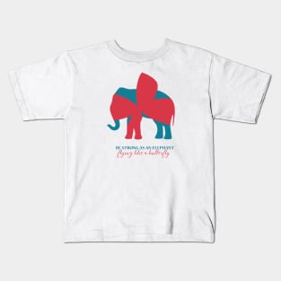 Elephant-Butterfly Kids T-Shirt